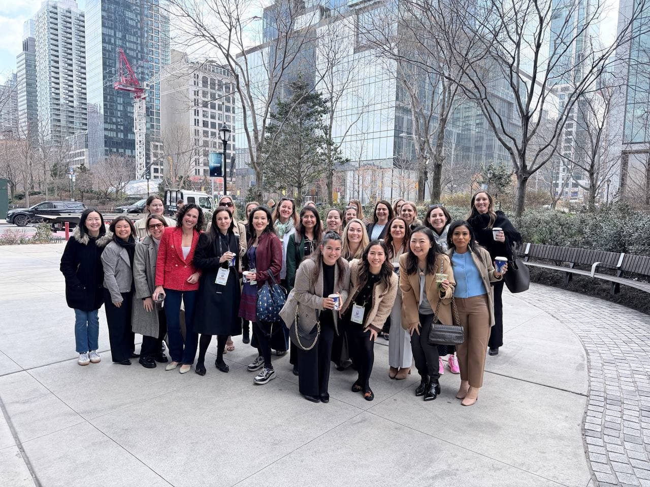 Real Mamas members gathered outdoors